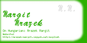 margit mrazek business card